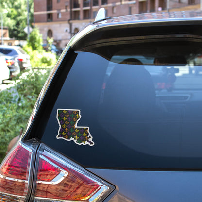 Fleur de Lis Mardi Gras Louisiana Sticker