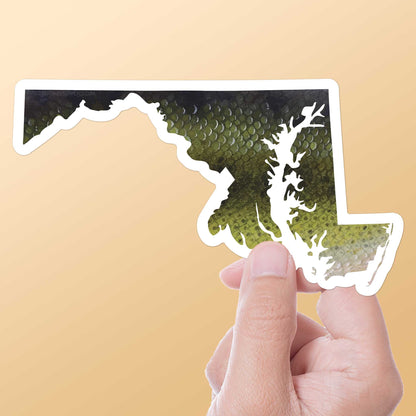Largemouth Bass Maryland Fishing Sticker