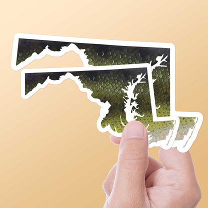 Largemouth Bass Maryland Fishing Sticker