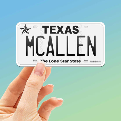Texas License Plate Sticker - Choose from 50+ TX Cities