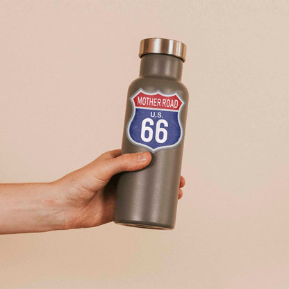 The Mother Road Blue Route 66 Sticker - Cool Vintage Highway Sign Decal