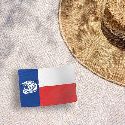 Motorcycle Helmet Texas Flag Sticker - Cool TX Offroad Decals for Laptop