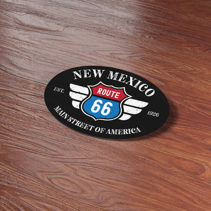 New Mexico Route 66 Sticker - NM Black Oval Decal