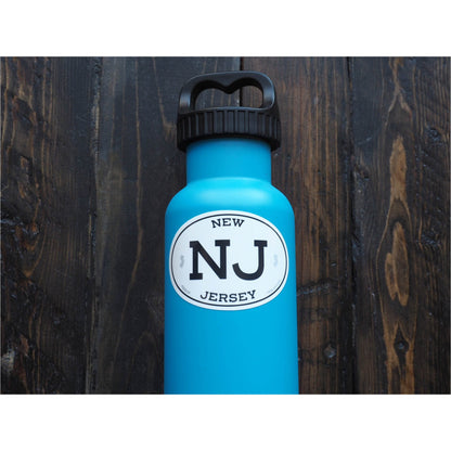 White Oval New Jersey NJ Sticker