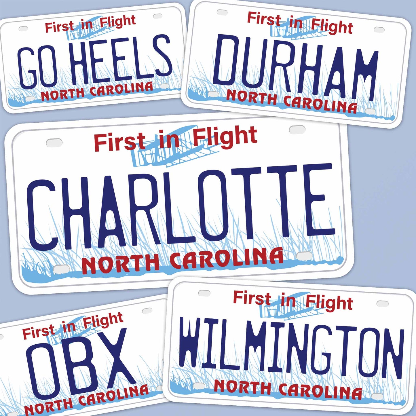 North Carolina License Plate Stickers - Choose Your NC City