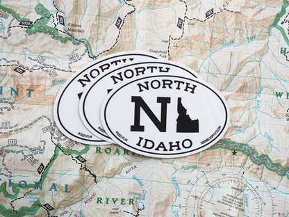 White Oval North Idaho Bumper Sticker