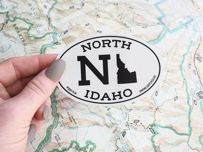 White Oval North Idaho Bumper Sticker