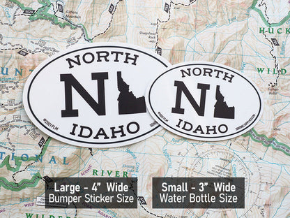 White Oval North Idaho Bumper Sticker