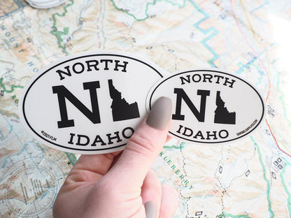 White Oval North Idaho Bumper Sticker
