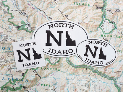 White Oval North Idaho Bumper Sticker