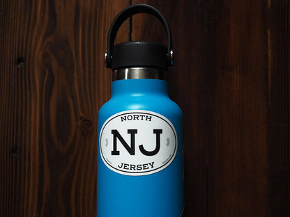 North Jersey White Oval Bumper Sticker