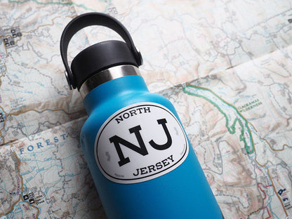 North Jersey White Oval Bumper Sticker
