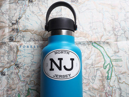 North Jersey White Oval Bumper Sticker