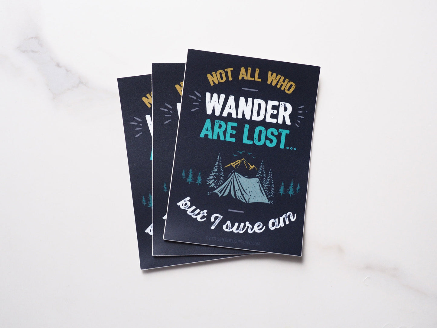 Not All Who Wander Funny Tolkien Quote Sticker