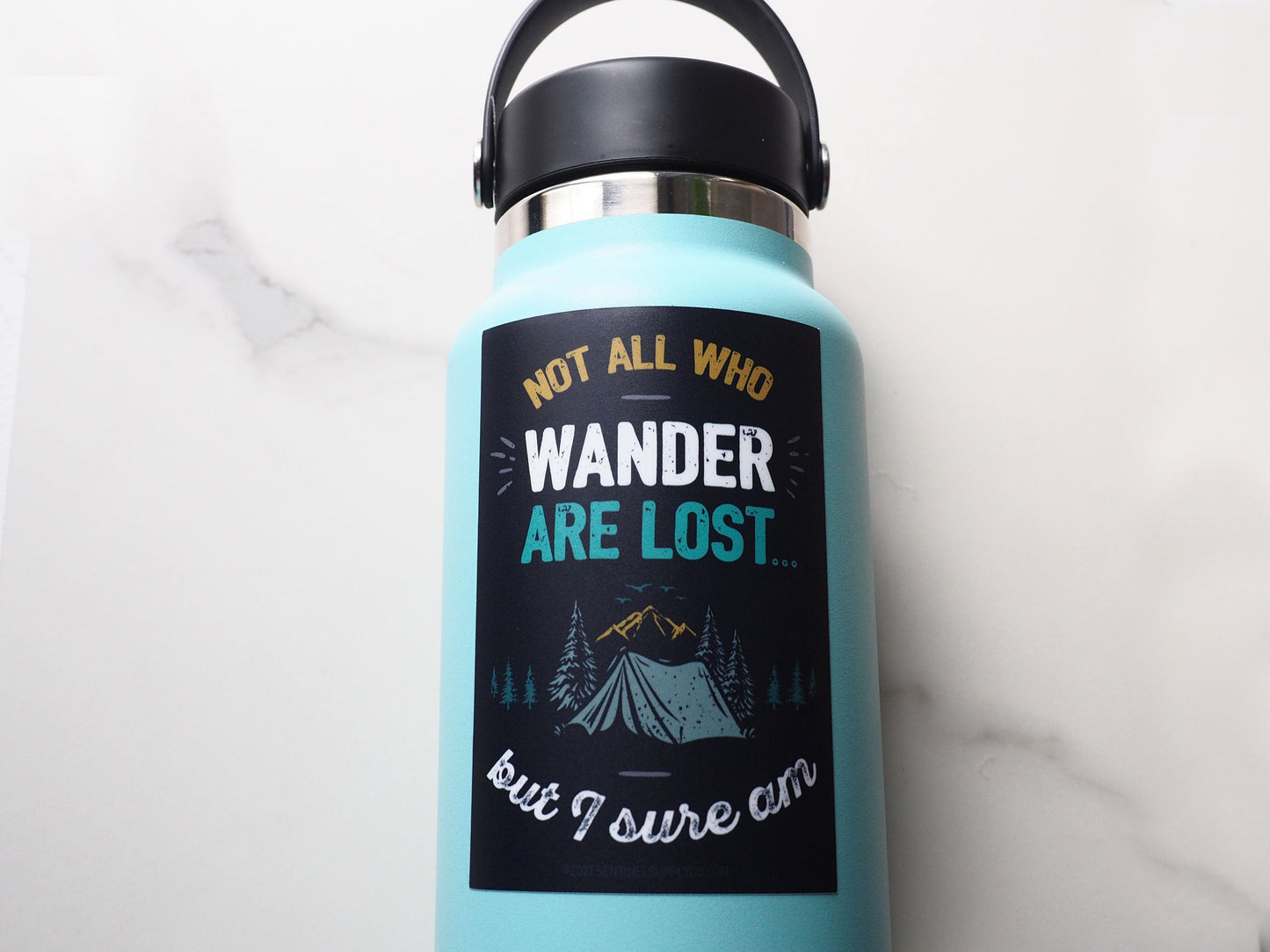 Not All Who Wander Funny Tolkien Quote Sticker