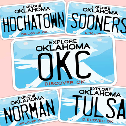 Oklahoma License Plate Stickers - Choose Your OK City
