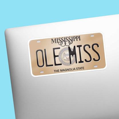 Ole Miss Mississippi License Plate Sticker