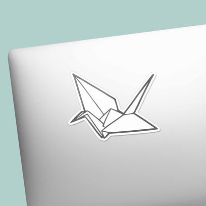 Origami Paper Crane Sticker - Cute Aesthetic Decal