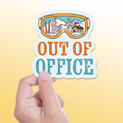 Out of Office Ski Goggles Sticker