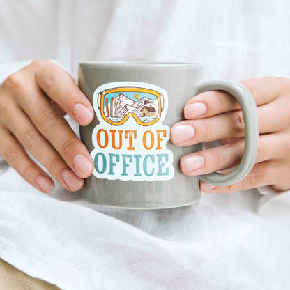 Out of Office Ski Goggles Sticker