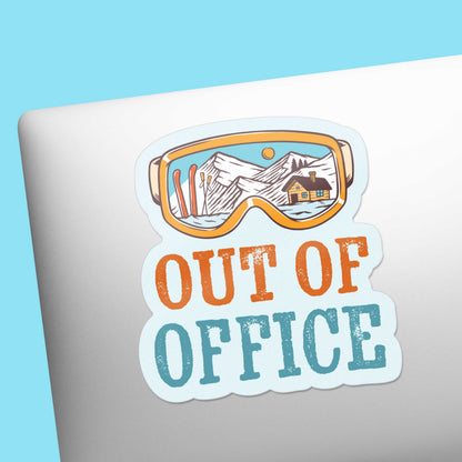 Out of Office Ski Goggles Sticker