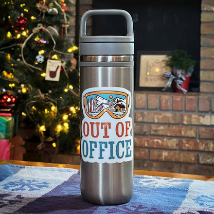 Out of Office Ski Goggles Sticker