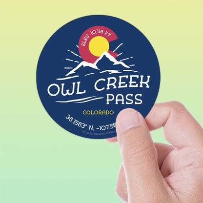 Owl Creek Pass Colorado Stickers
