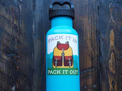 Pack It In Pack It Out Backpack Sticker