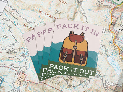 Pack It In Pack It Out Backpack Sticker