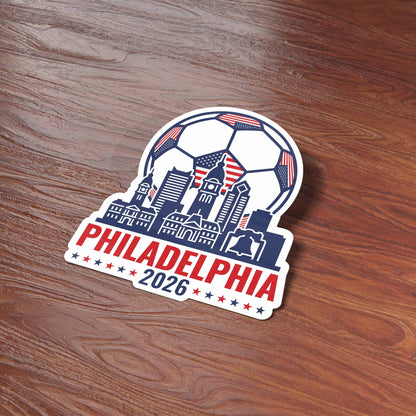 Philadelphia Skyline USA Soccer Sticker - Philly PA Sports Decal