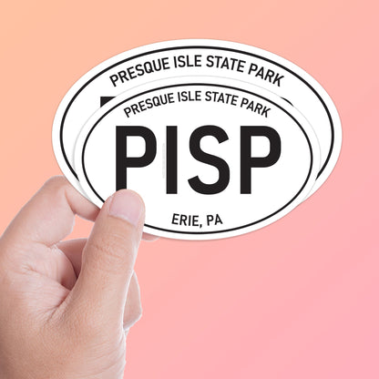 Presque Isle State Park Erie Pennsylvania White Oval Sticker