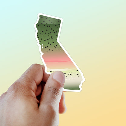 Rainbow Trout California Fishing Sticker