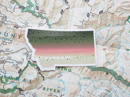 Rainbow Trout Montana Fishing Sticker