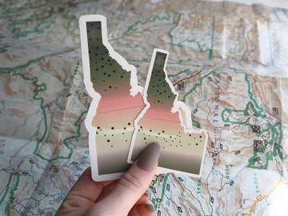 Rainbow Trout Idaho Fishing Sticker