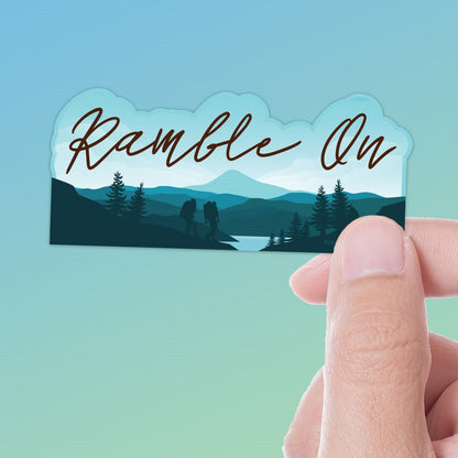 Ramble On Lyrics Nature Sticker