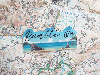 Ramble On Lyrics Nature Sticker