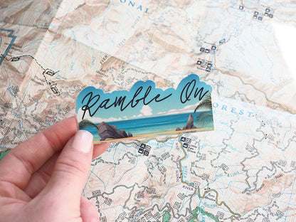 Ramble On Lyrics Nature Sticker