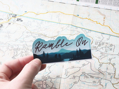 Ramble On Lyrics Nature Sticker