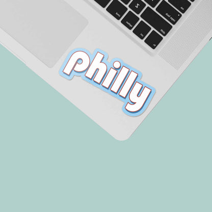 Retro Philly Sticker - Philadelphia Decal for Water Bottle