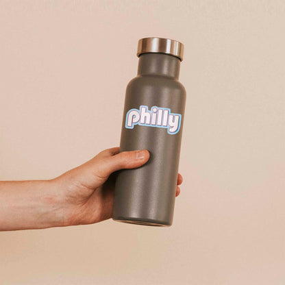Retro Philly Sticker - Philadelphia Decal for Water Bottle