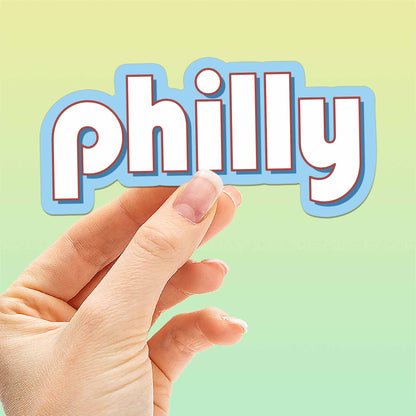 Retro Philly Sticker - Philadelphia Decal for Water Bottle