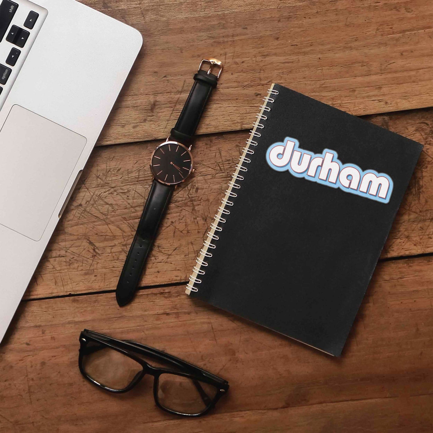 Retro Durham North Carolina Sticker - Cool NC Decal