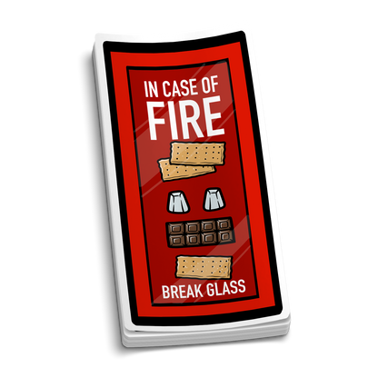 In Case Of Fire, Break Glass Sticker