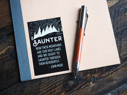 John Muir Quote Sticker - Saunter