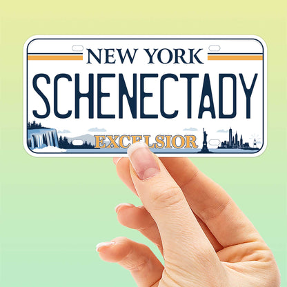 New York License Plate Sticker - Choose from 25+ NY Cities