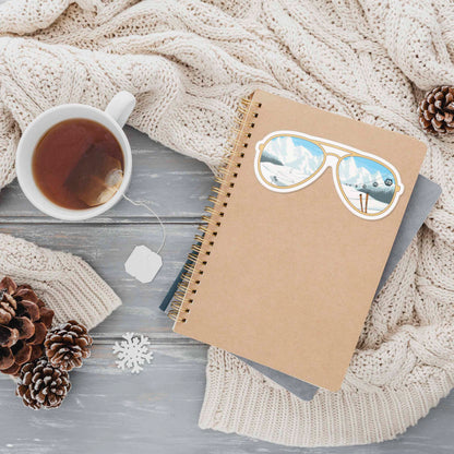 Sunglasses Skiing Sticker