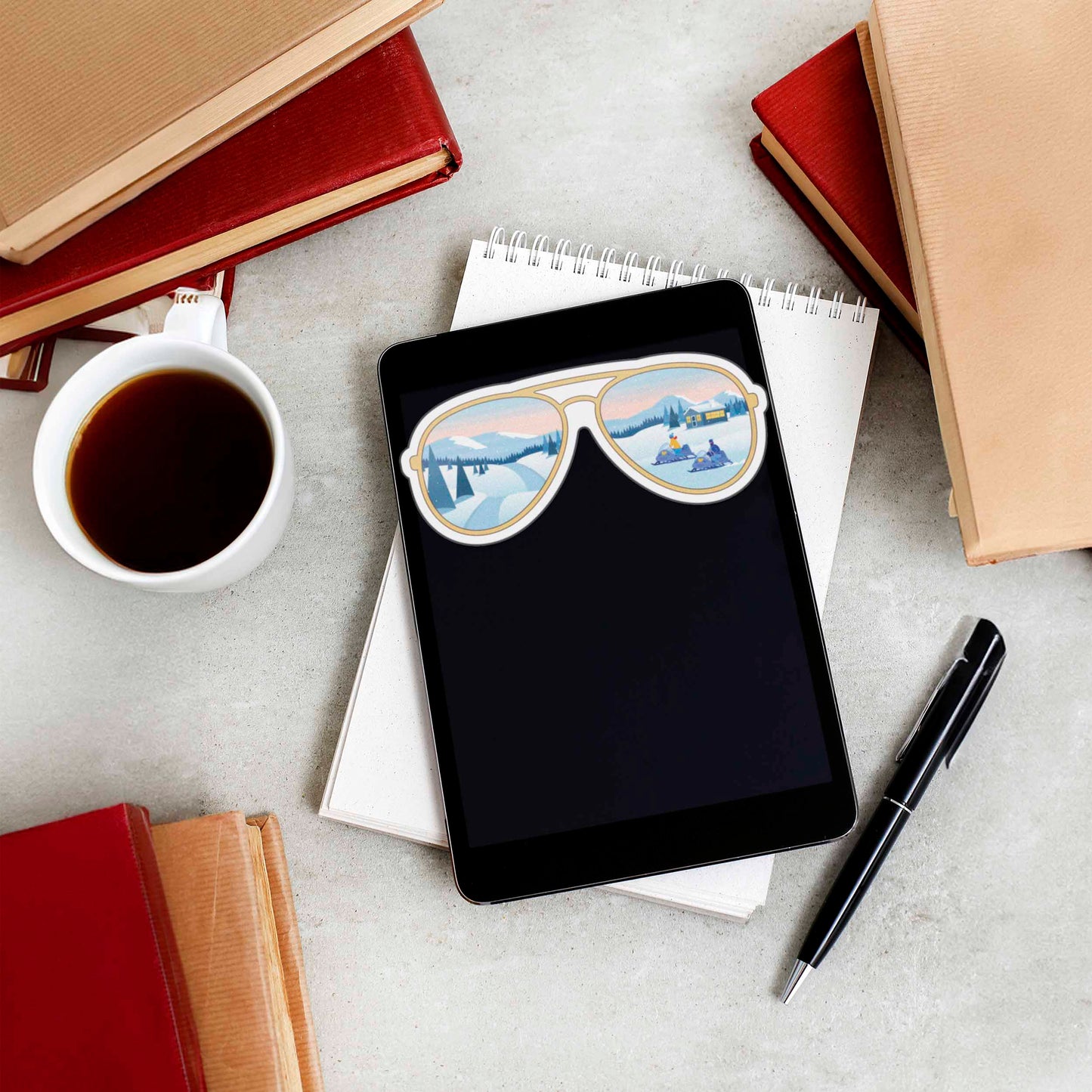 Sunglasses Snowmobile Sticker