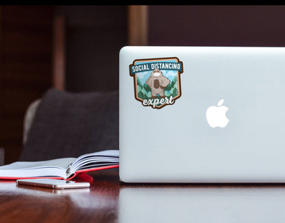 Social Distancing Expert Bigfoot Sticker