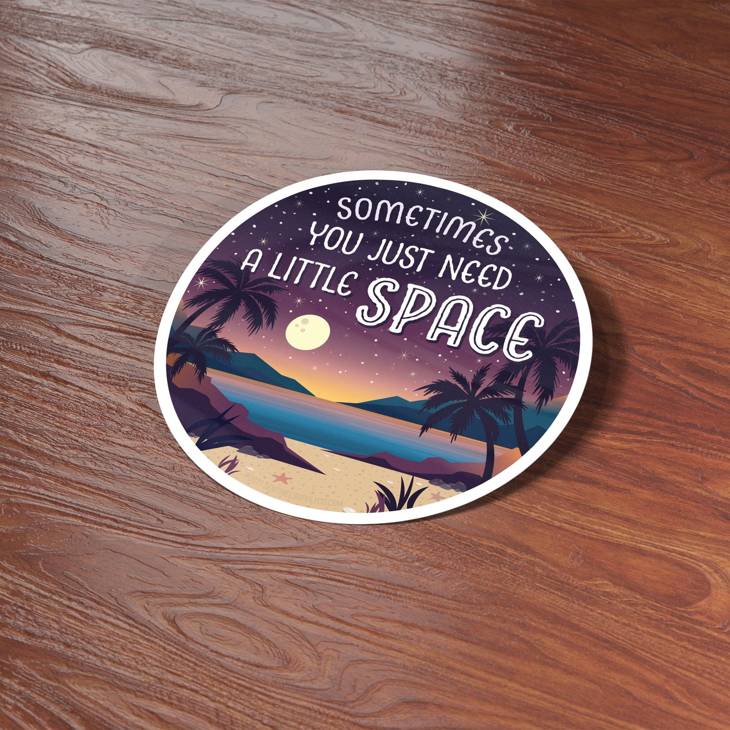 Just Need A Little Space Camping Sticker - Lake