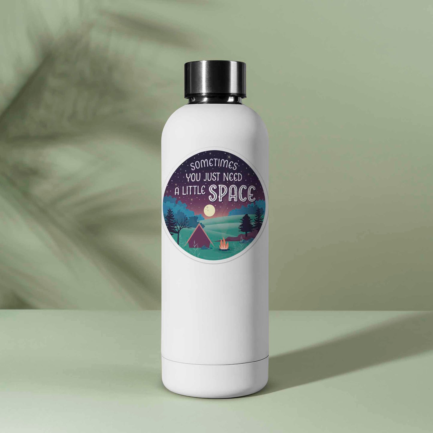 Just Need A Little Space Camping Sticker - Mountains